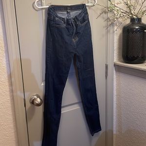 Juniors Forever 21 dark colored high-waisted skinny jeans - Size 25 - $11